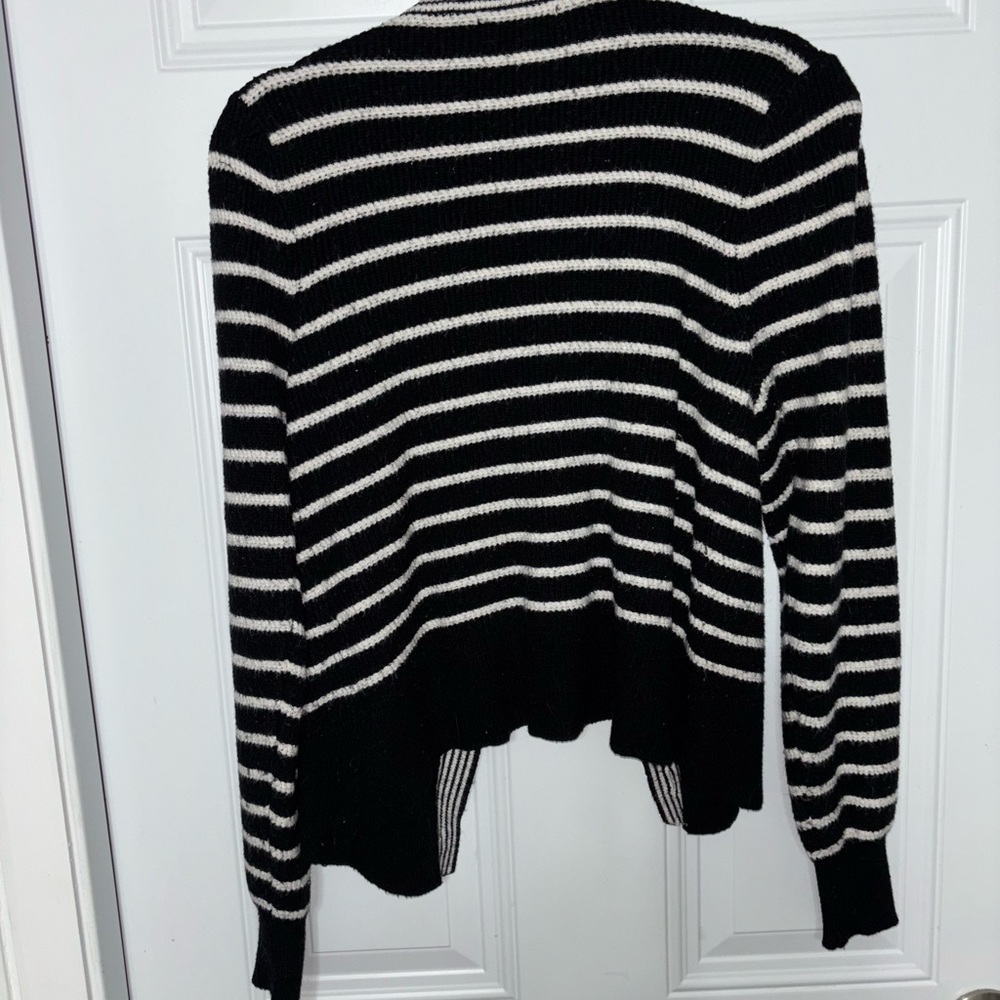 Bagatelle Black and White Striped Cardigan - Picture 4 of 4